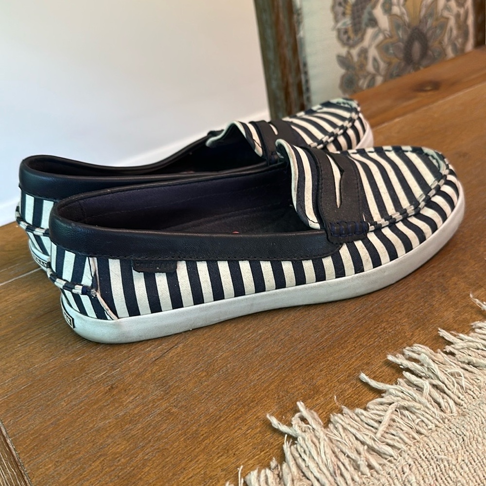 Cole haan striped penny loafer shoe